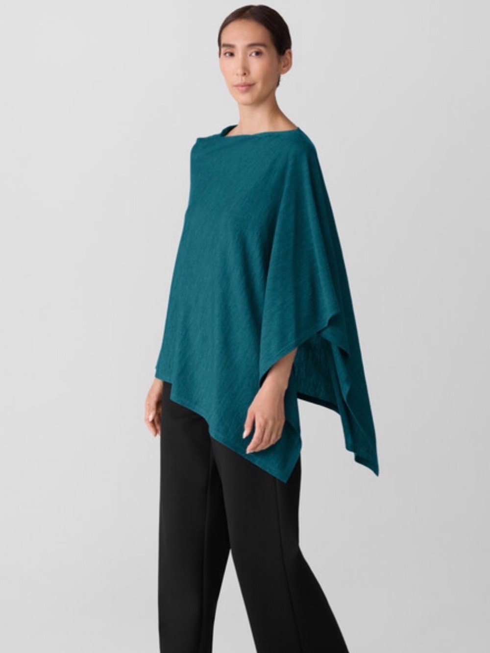Eileen Fisher shawl, teal blue